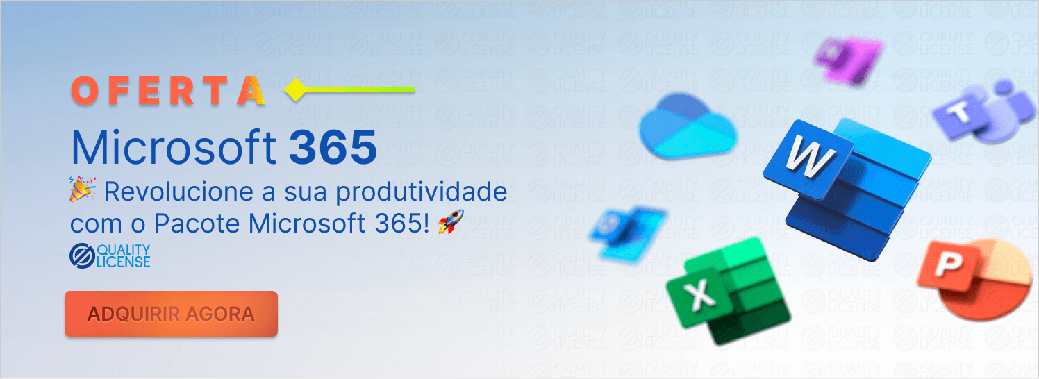 Pacote Vitalício Microsoft 365 Pro Plus para 5 PC/Mac